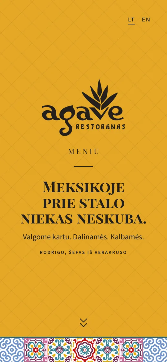Agave meniu